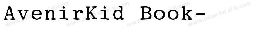 AvenirKid Book字体转换